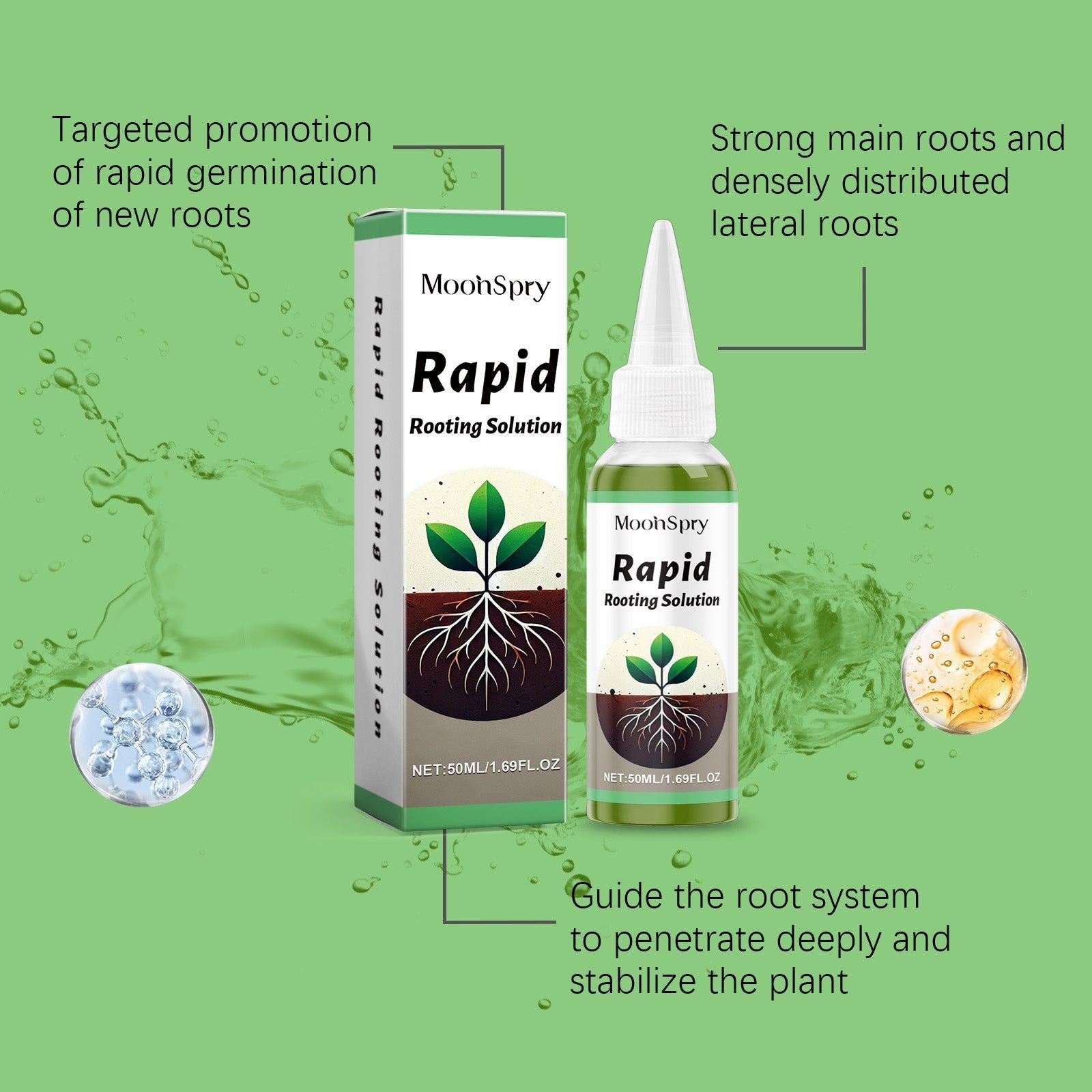 Boost Plant Growth Fast, Universal Nutrient Solution for Root & Fruit Development ,50ml