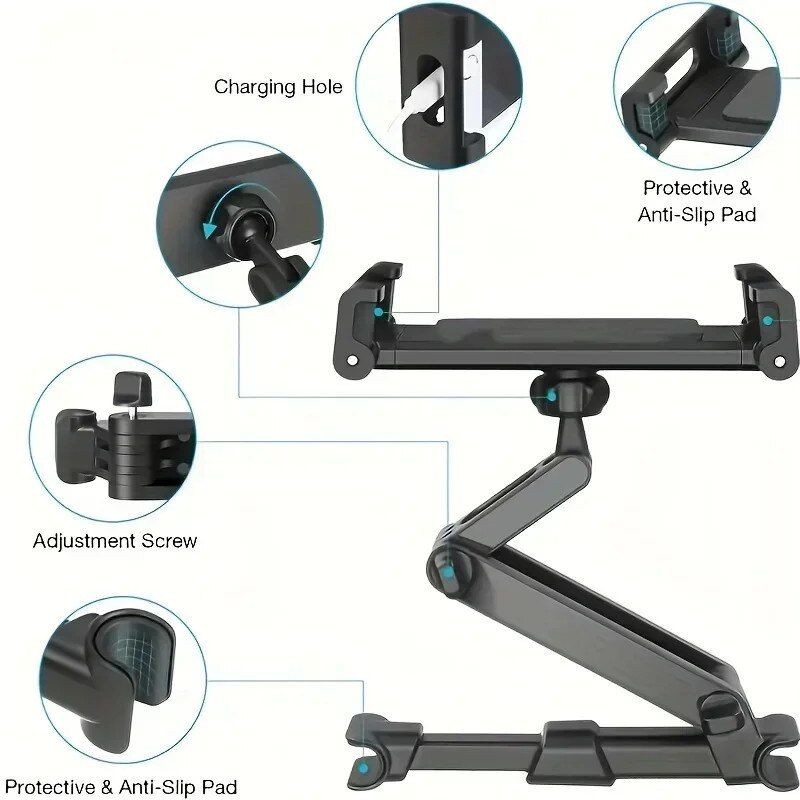 Car Headrest Tablet Holder Universal ipad Car Backseat Mount Trip Stand