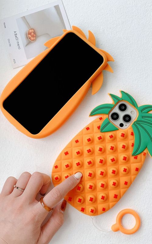 Silicone Fidget Toys Phone Case Squeeze Bubble Sensory Protecive Case
