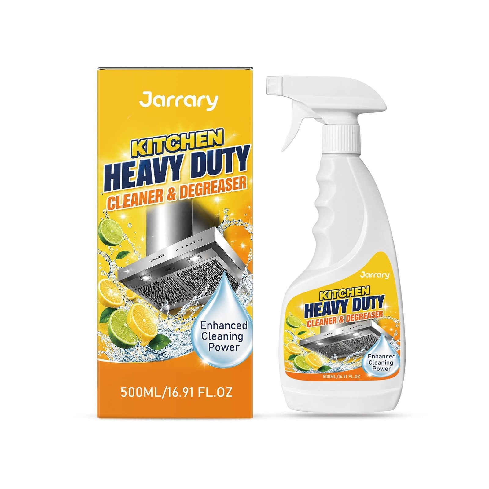 Jarrary Kitchen Degreaser Spray 500ml, Heavy Duty Grease Remover