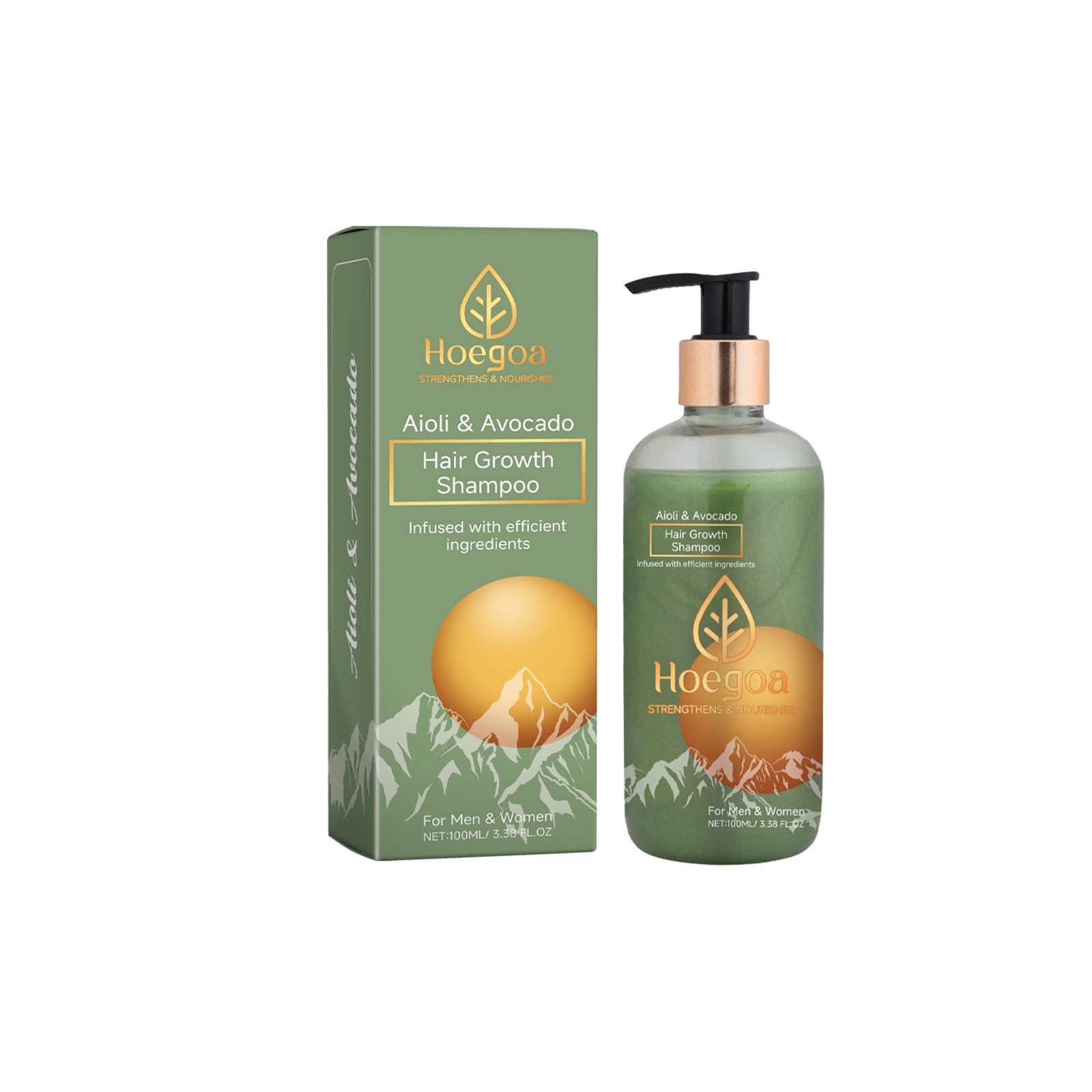 Avocado Shampoo for Strong, Hydrated, Fluffy Hair, Natural Hair Care ,100ml