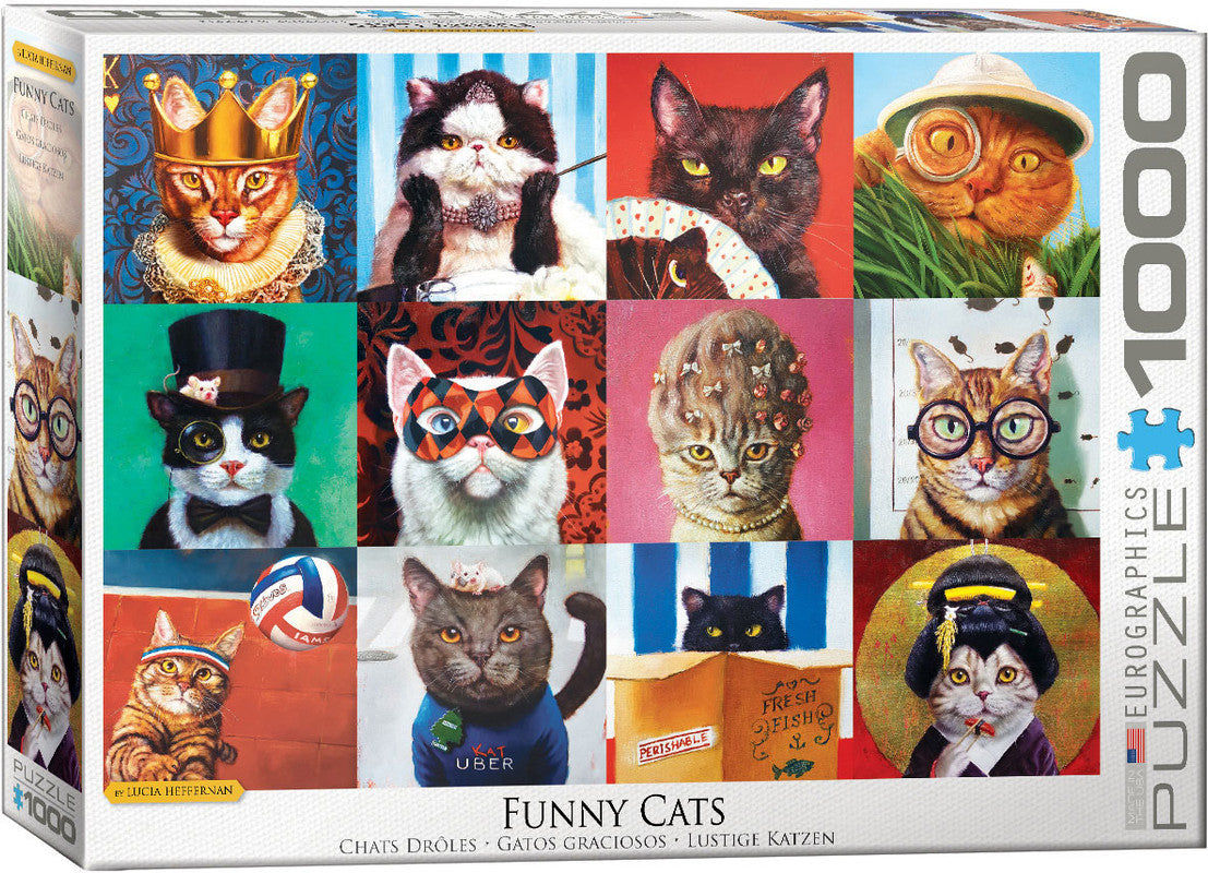 Cat Portraits By Lucia Heffernan - 1000 Pcs Puzzle