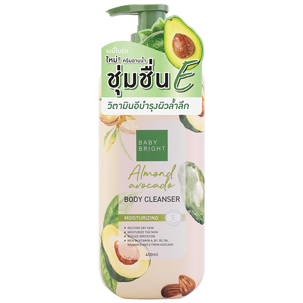 منظف الجسم باللوز والأفوكادو 450 مل بيبي برايت (ب)