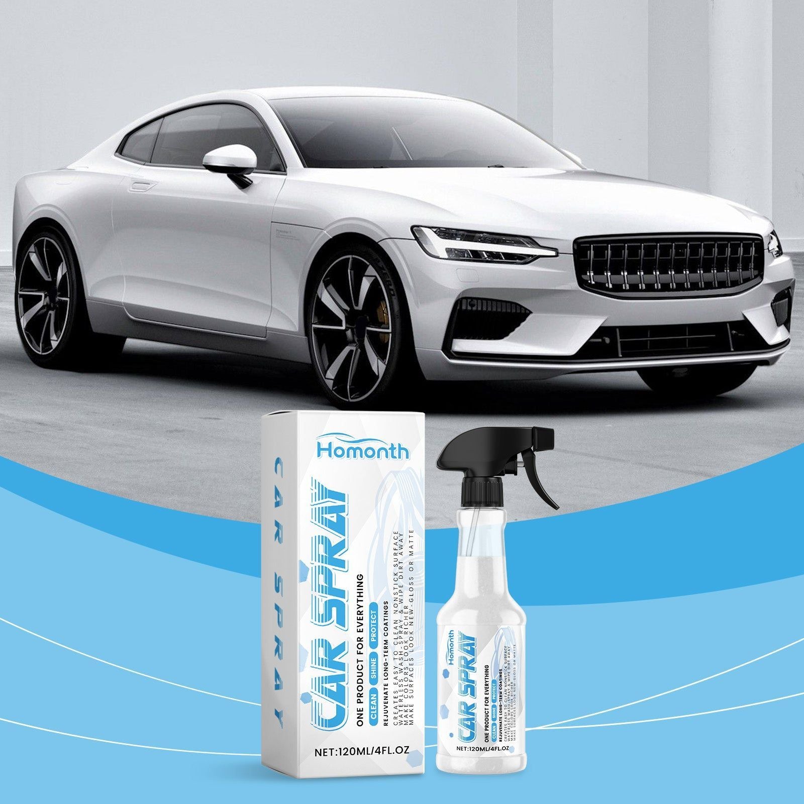 Car Paint Maintenance Coating Spray, Gloss Protection, Easy to Use, Durable Surface Shield ,120ml