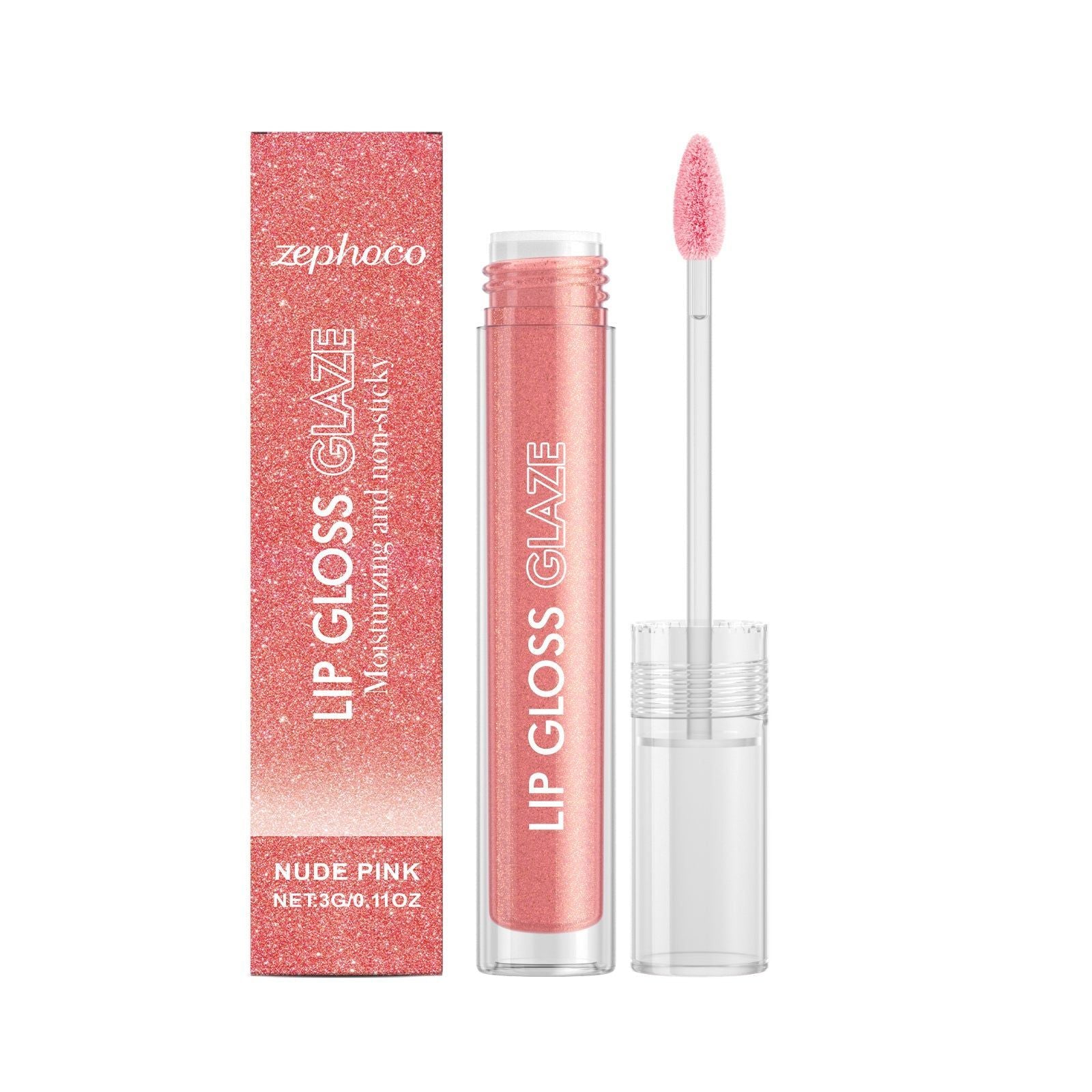 Nude Pink Lip Gloss, Moisturizing, Plumping, Natural Shine, Daily Wear ,3g