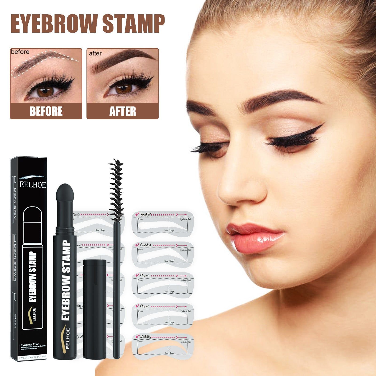 Brow Print Eyebrow Pencil Kit, Natural Hairline, Waterproof, Easy Makeup, Perfect Brows ,3g
