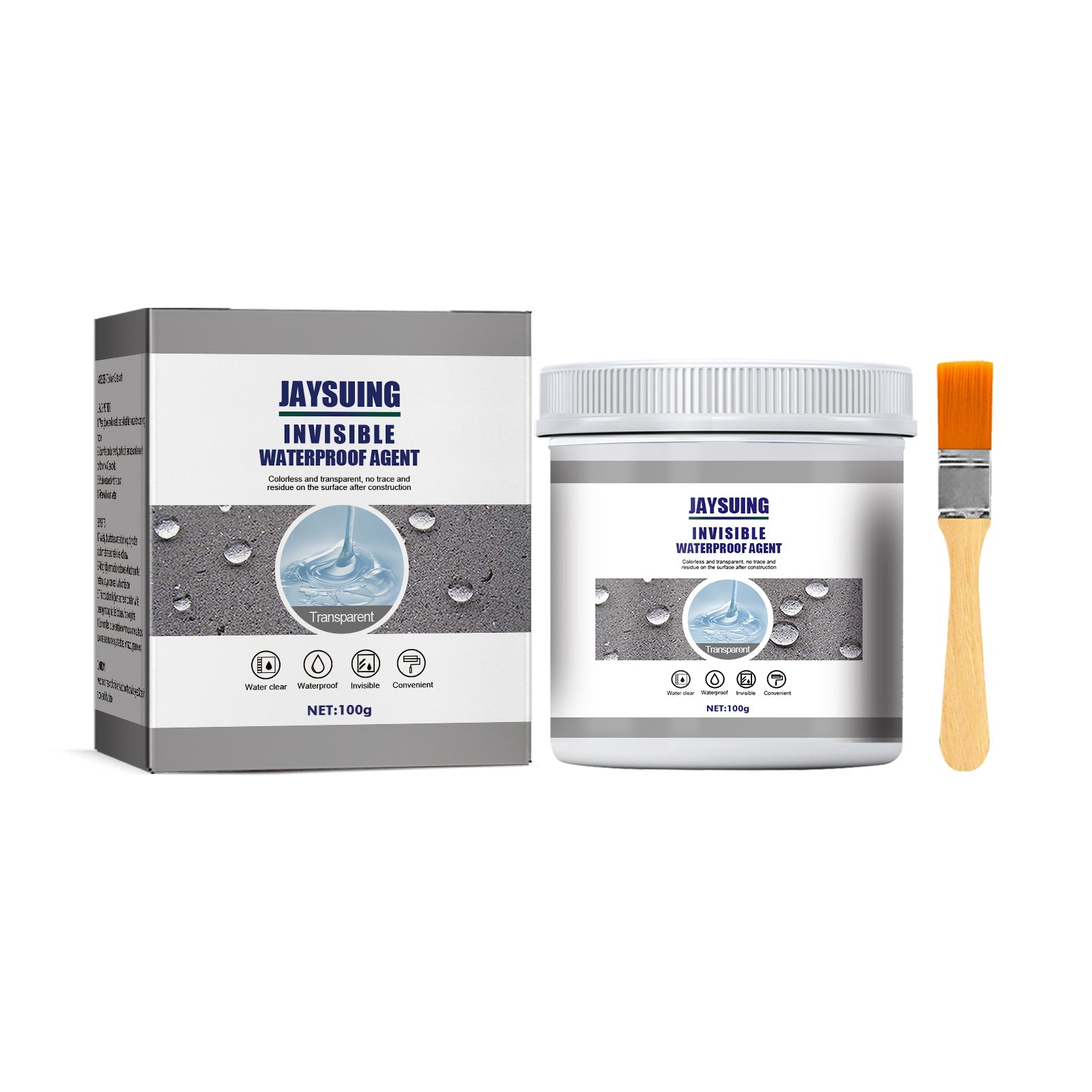 Transparent Waterproof Glue 100g, Leak-Proof, Mold-Resistant, Easy DIY for Kitchen Bathroom ,1set