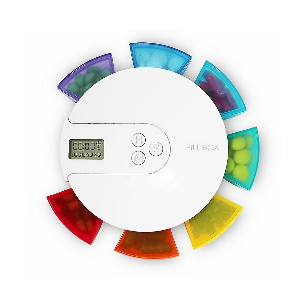 Weekly Pill Dispenser With Alarm 7-day Medicine Pill Organizer With Alarms Per Day Portable Smart Pill Box
