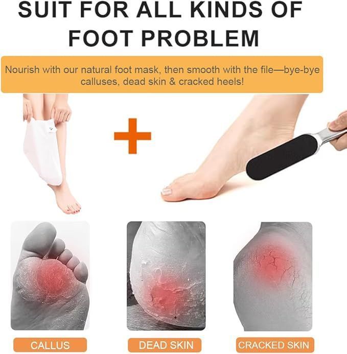 Professional Pedicure Foot File Stainless Steel Foot Rasp with 12 Replaceable Refill Strips
