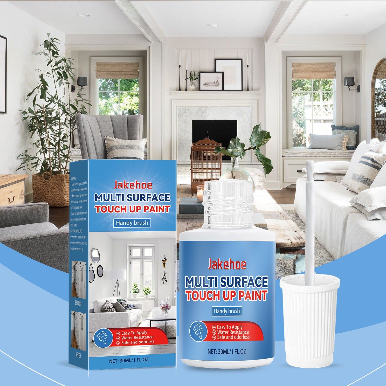 Multi-Surface Touch-Up Paint, Waterproof, Fast-Drying, Household Repair, Multi-Purpose ,30ml
