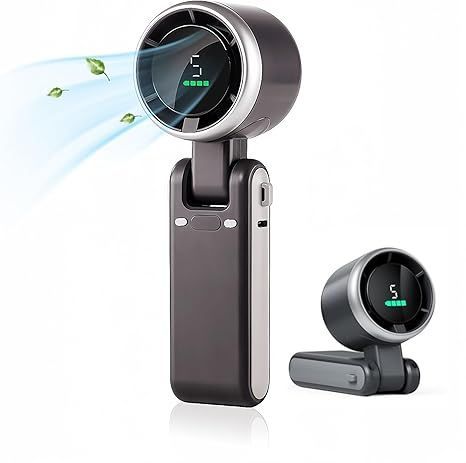 Portable Handheld Fan USB Rechargeable 5 Speed 3600mAh Foldable Fan for Office Desk