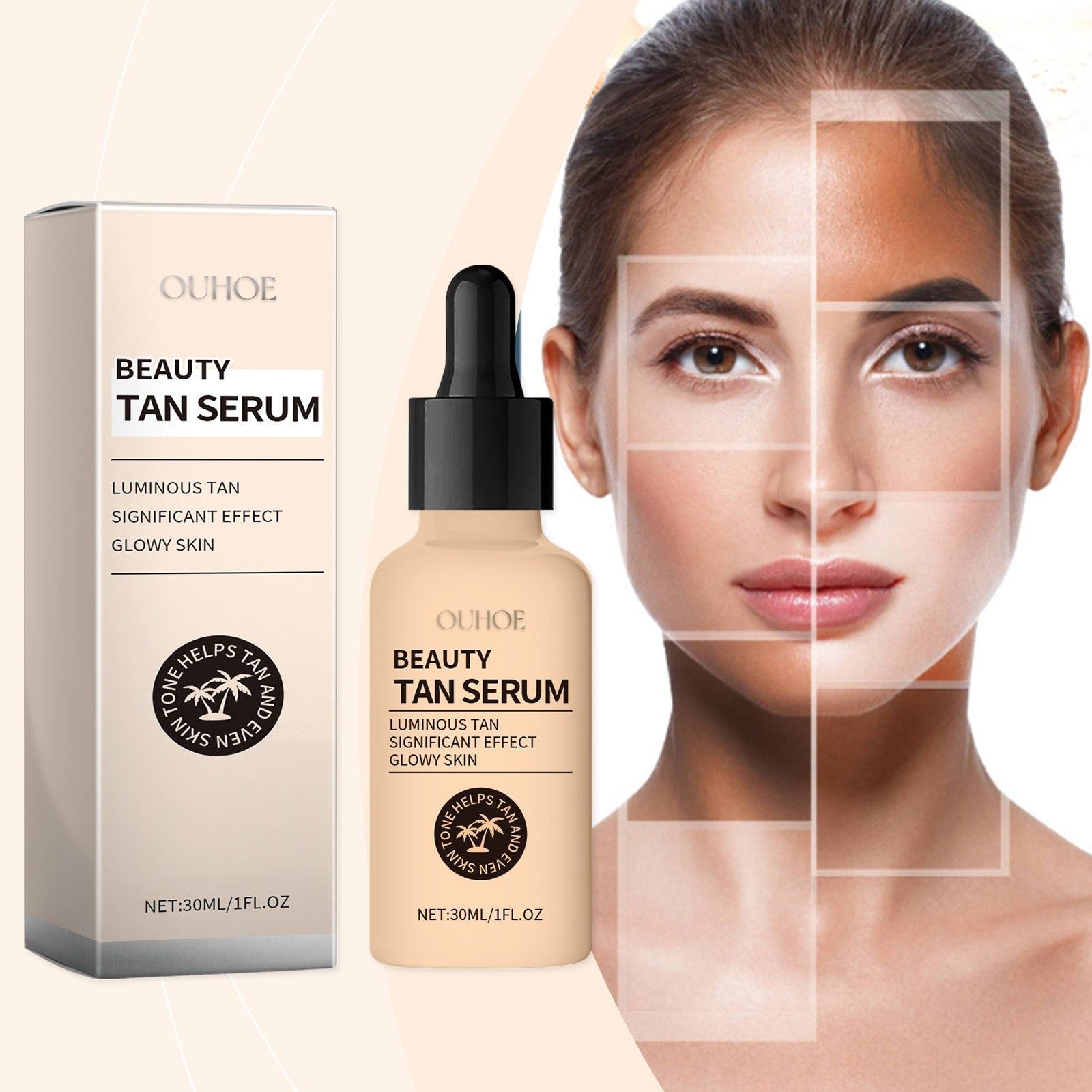 Achieve Flawless Even Skin Tone, Moisturizing Serum for Radiant Sun-Kissed Glow ,30ml