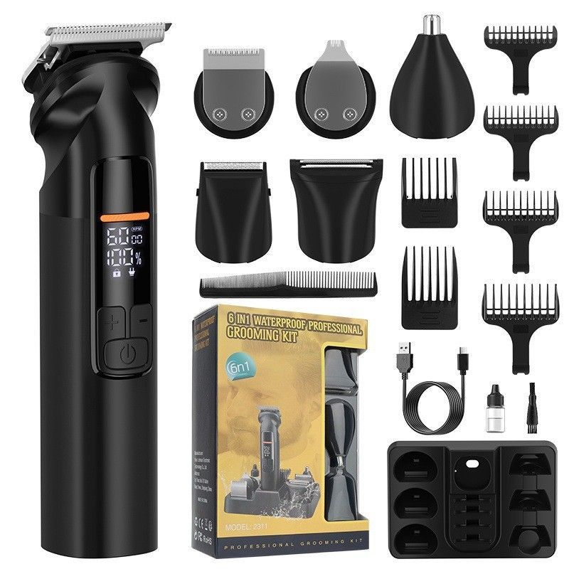 6-in-1 Hair Clipper Grooming Kit