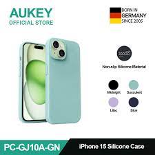 AUKEY PC-GJ10A حافظة هاتف مغناطيسية صلبة للآيفون 15 أزرق
