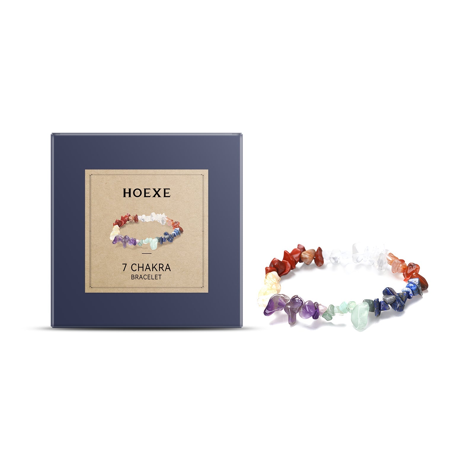 Seven-Color Chakra Bracelet, Healing Jewelry, Electromagnetic Protection, Yoga Beaded Gift ,1pcs