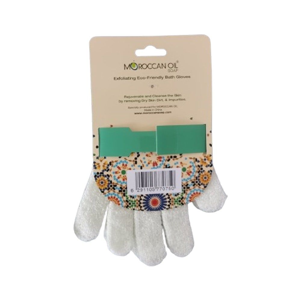 Moroccan Oil Exfoliating Eco Friendly Bath Gloves, 1 Pair