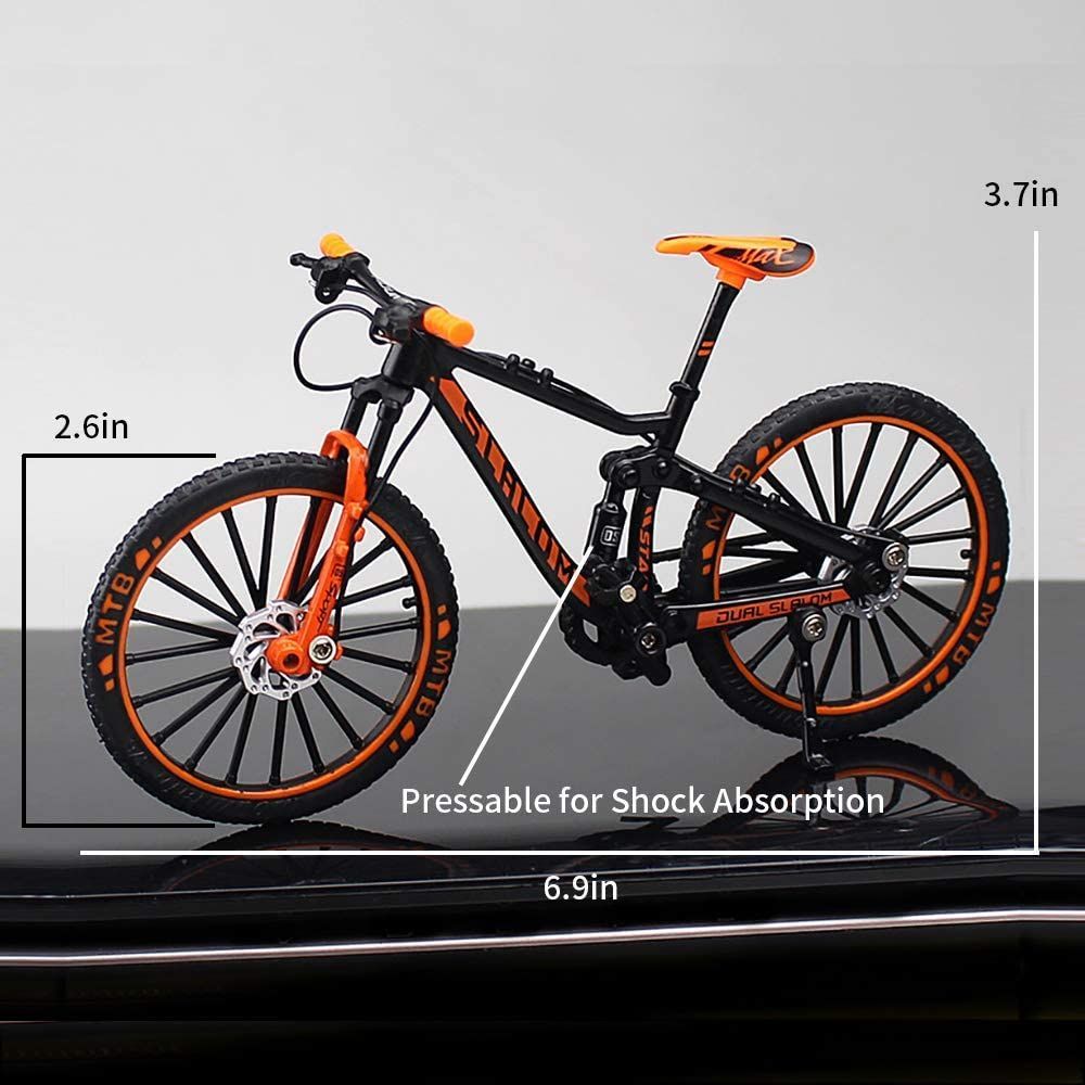 Mini 1:10 Alloy Bicycle Scale Model Desktop Simulation Ornament Finger Mountain Bikes Toy