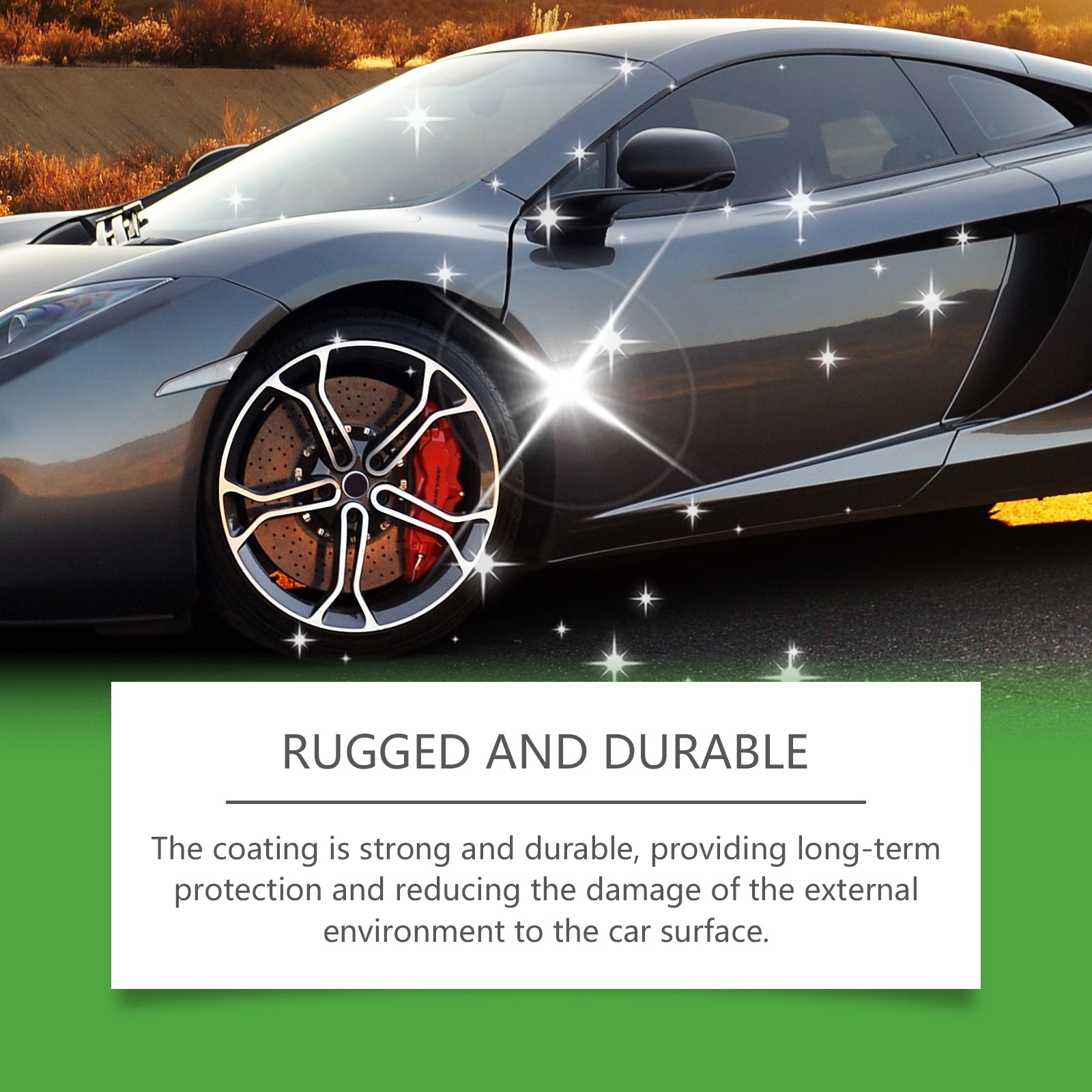 Car Care Coating Spray, Teflon & Bicarbonate, Water-Resistant Shine, Easy Auto Protection ,120ml