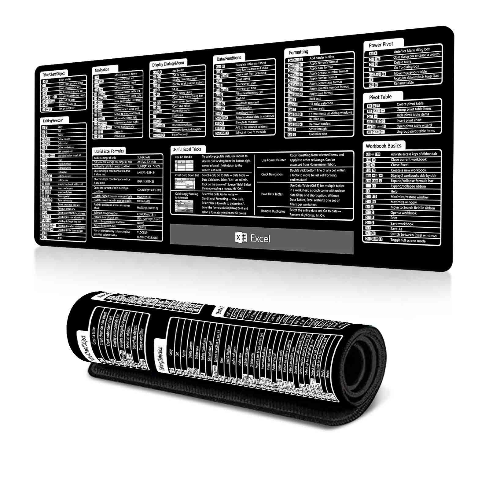 Keyboard Shortcut Desk Mat Mouse Pad 300x800x2mm