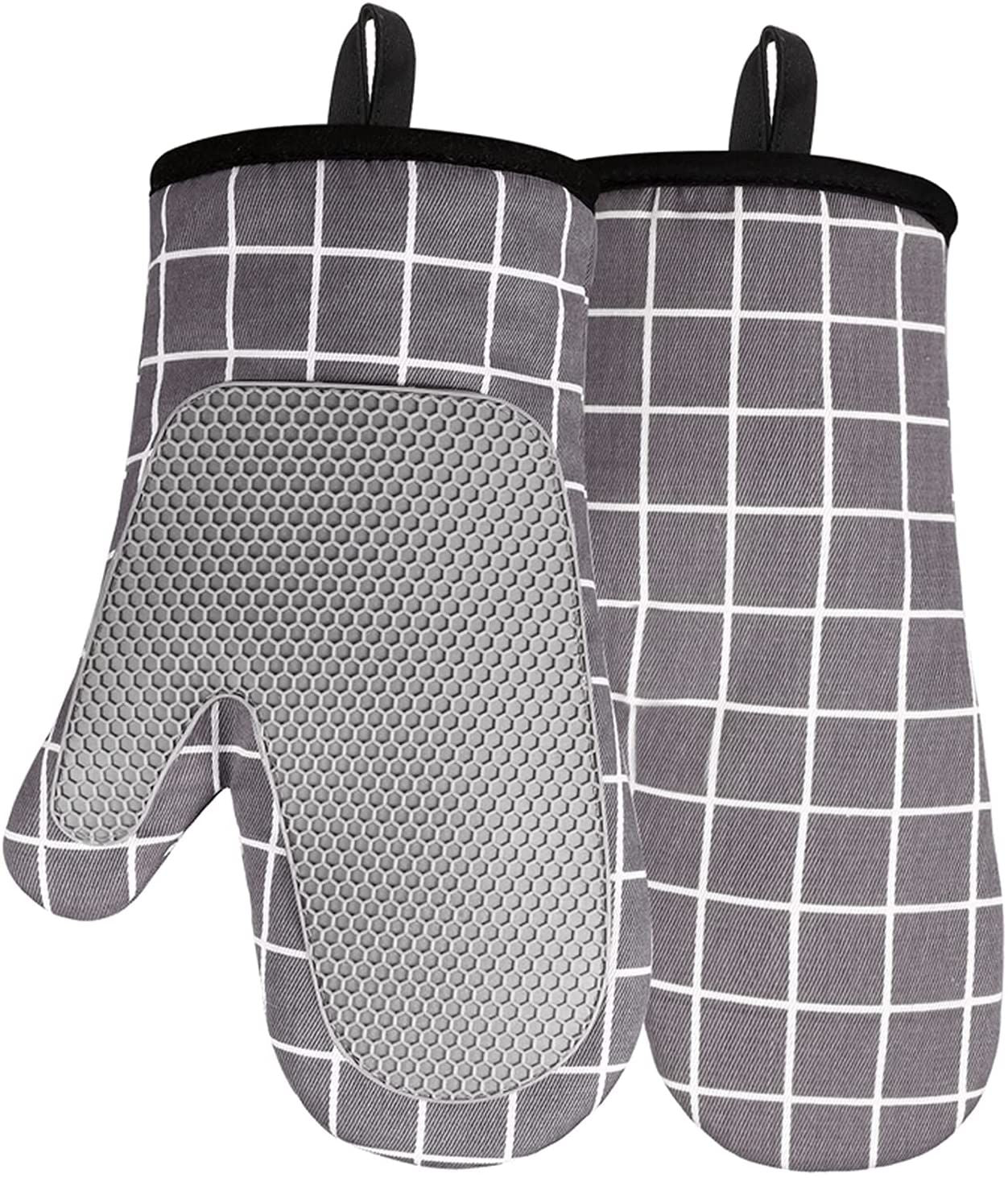 Oven Gloves Heat Resistant Mitts Silicone Kitchen Heat Insulating Gloves For Baking
