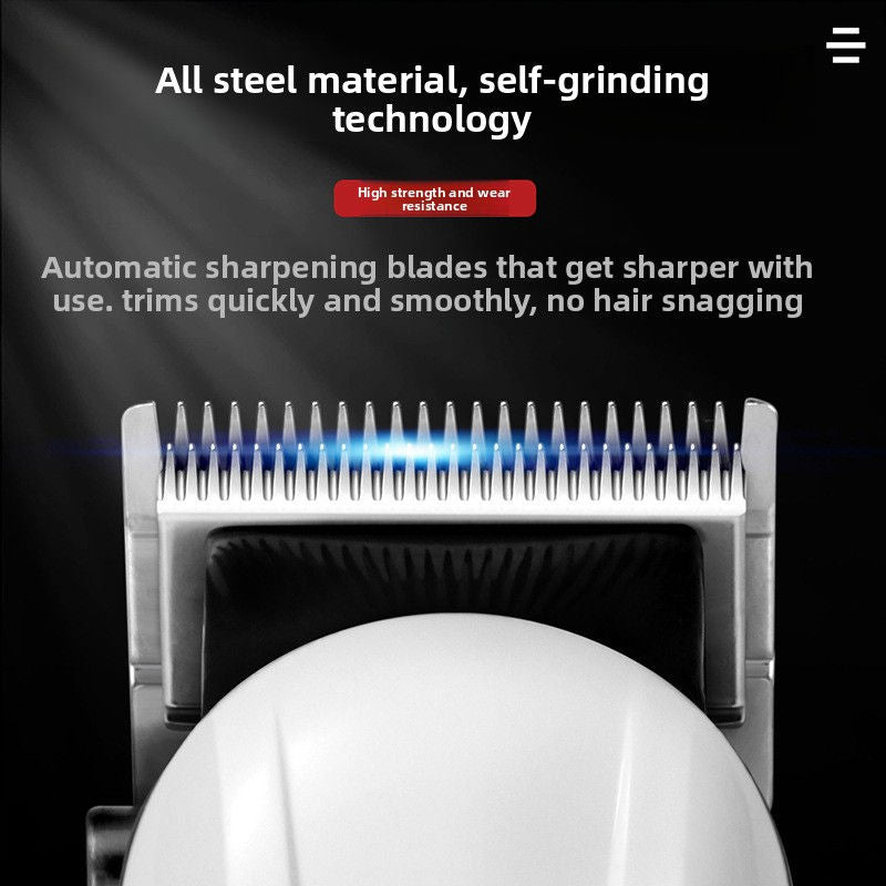 USB Rechargeable Hair Clipper with LCD Display and 4 Guide Combs