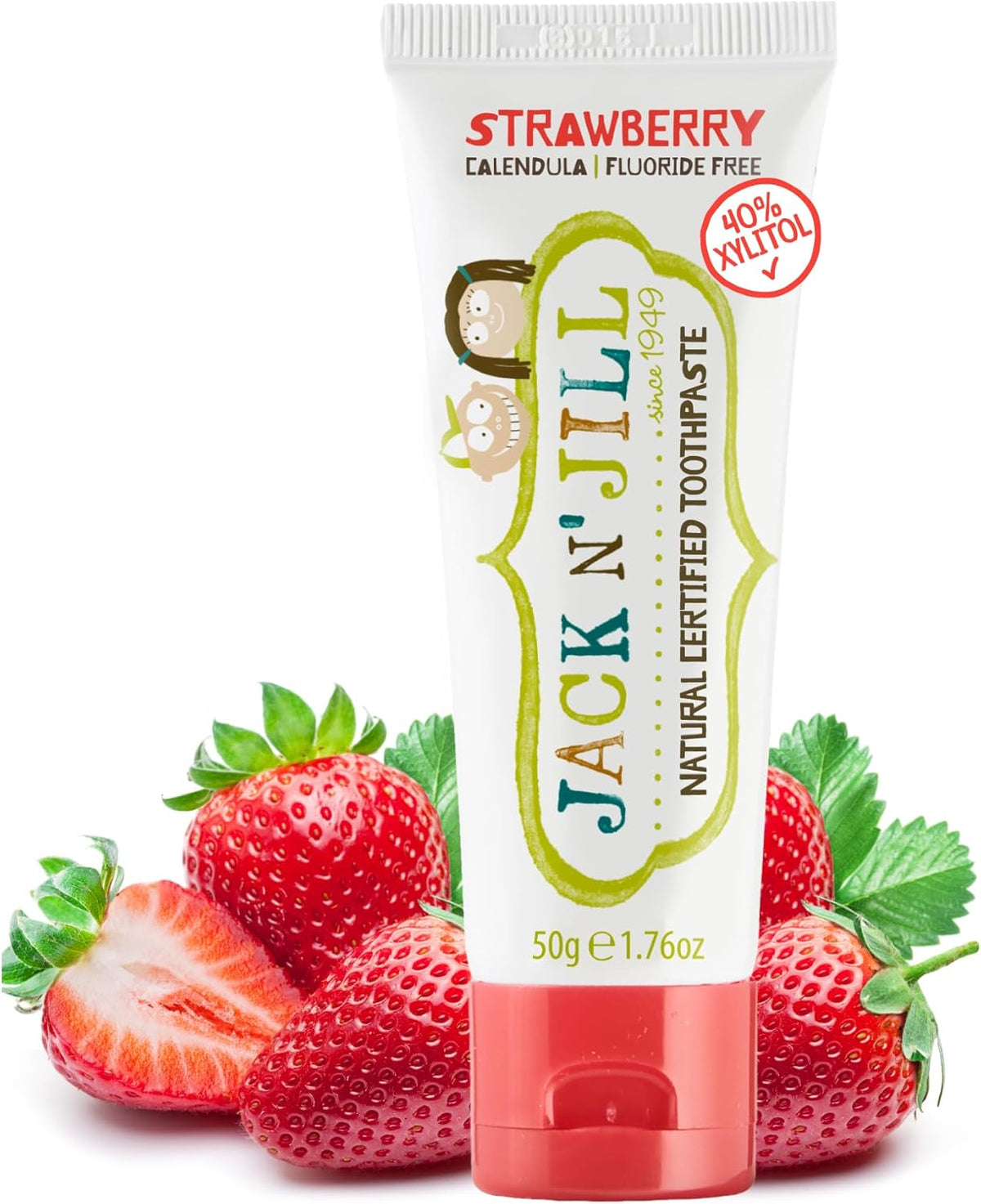 Jack N' Jill Natural Certified Toothpaste - Strawberry 50g