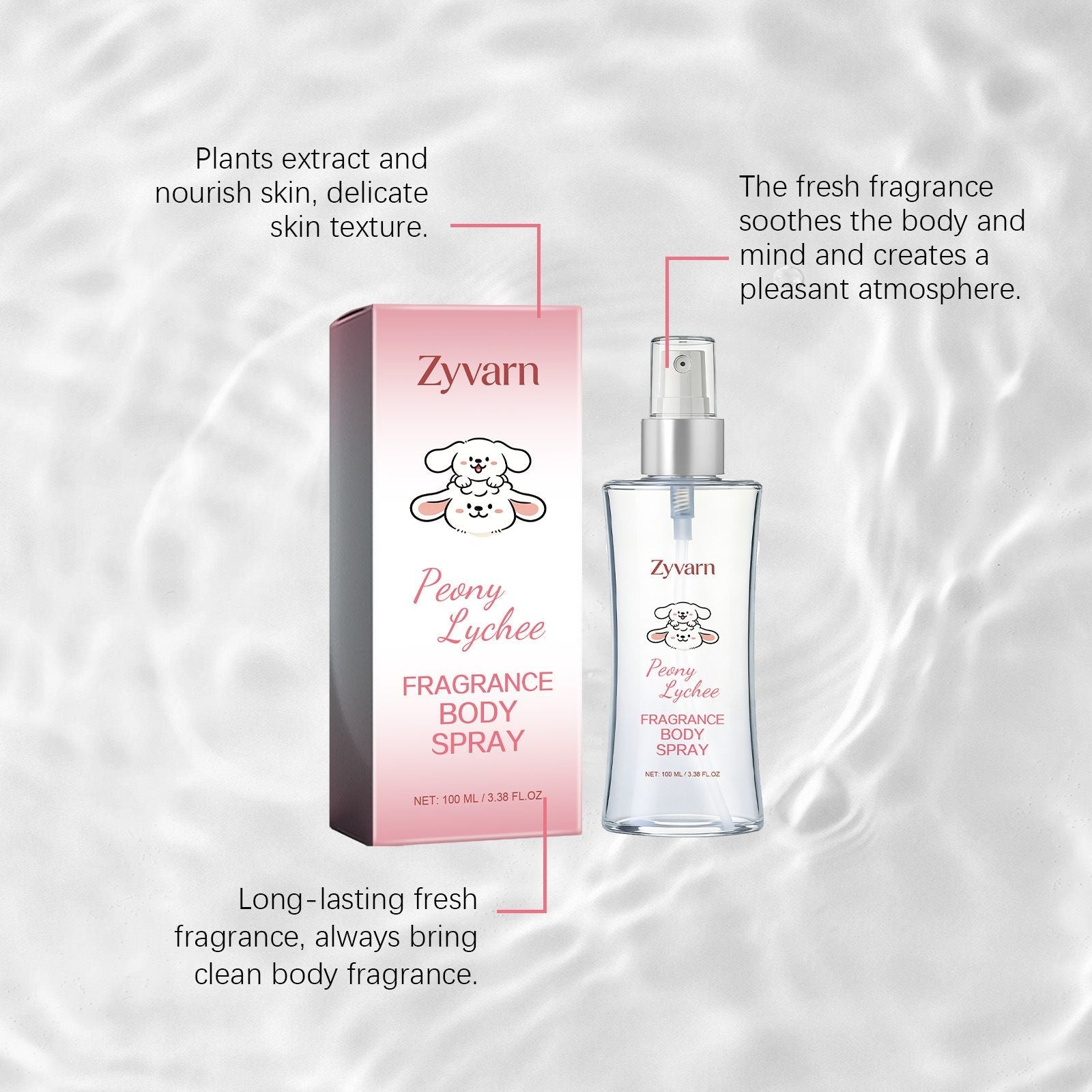 100ml Fragrance Body Mist with Fresh and Long Lasting