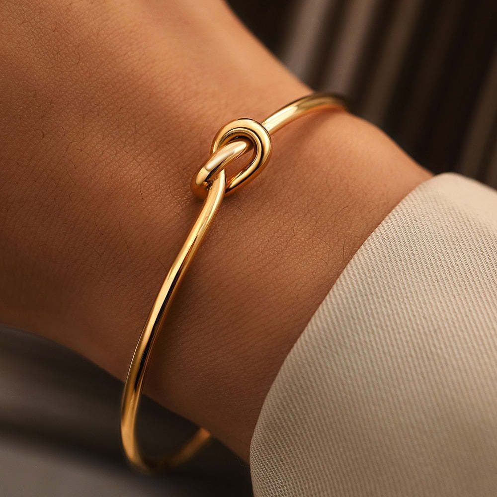 Open Knot Cuff Bangle Bracelets for Women Fashion Jewelry