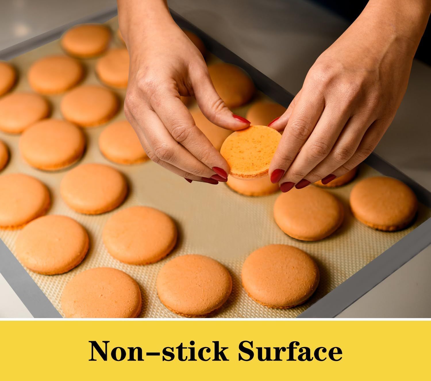 2 Pack Silicone Baking Mat Silicone Reusable Baking Mat Food Safe Oven Baking Mats