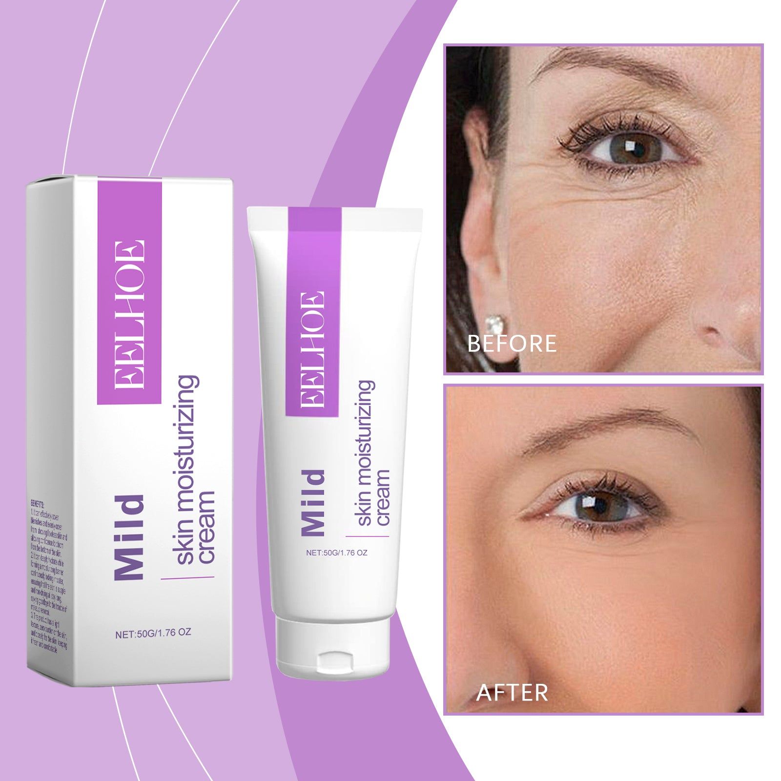 Facial Moisturizer, Hydrating, Replenishing, Anti-Aging, Lightens Fine Lines ,50g