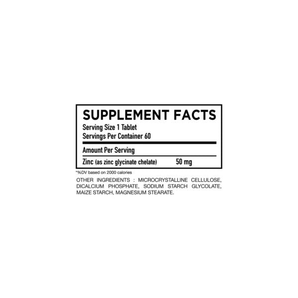 HC zinc 50MG 60 TAB