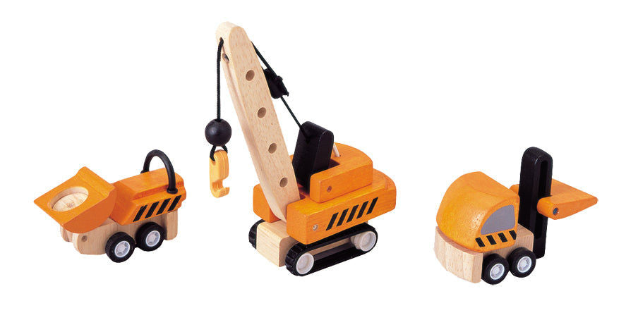 مجموعة مركبات البناء من PlanToys — مجموعة مركبات خشبية