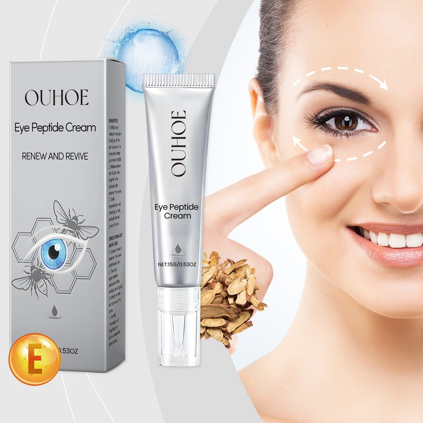 Revitalize Your Eyes with Eye Peptide Cream, Anti-Aging, Brightening, Hydrating, Eye Care ,15g