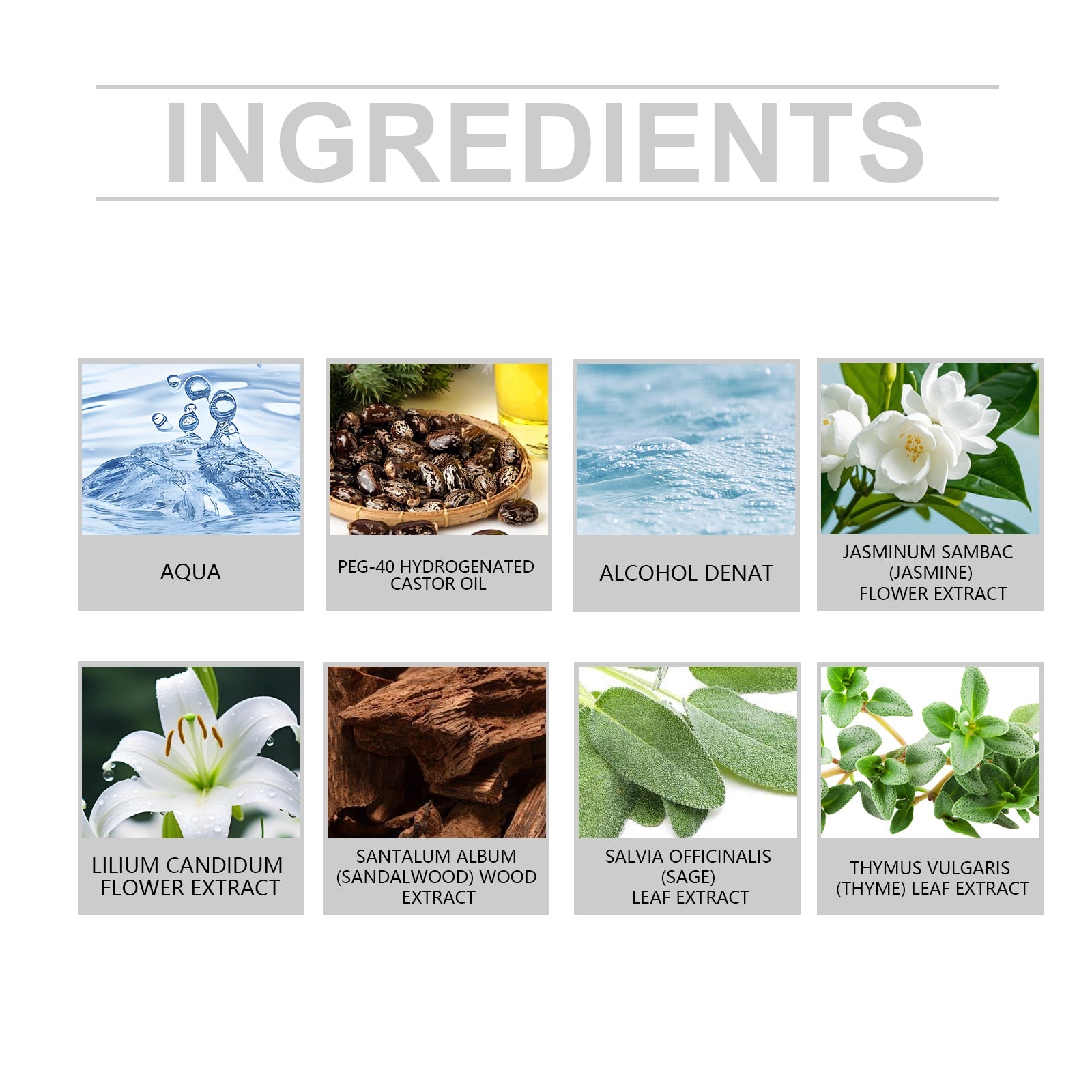 Body Care Spray, Natural Jasmine Fragrance, Refreshing Daily Body & Room Mist ,60ml