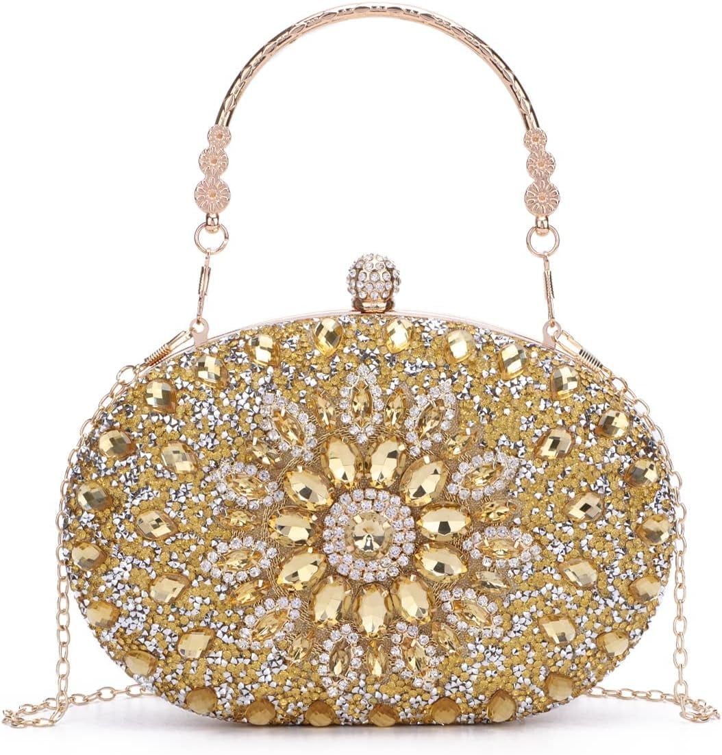 Women Rhinestone Evening Bag Clutch Bag Wedding Prom Handbag