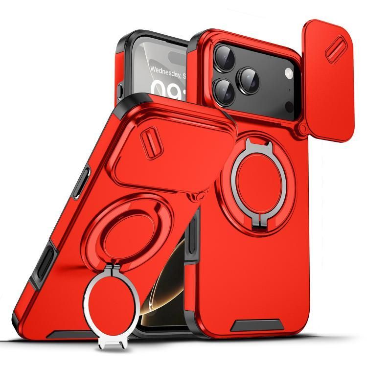 For iPhone 18 Pro Max / iPhone 17 Pro Max Sliding Camshield Ring Holder Phone Case