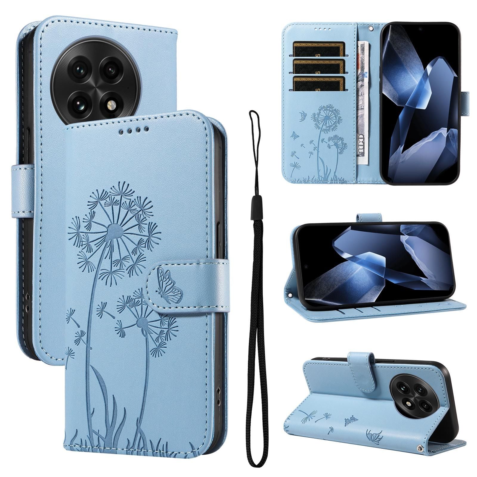 Dandelion Embossed Leather Case For OnePlus 13