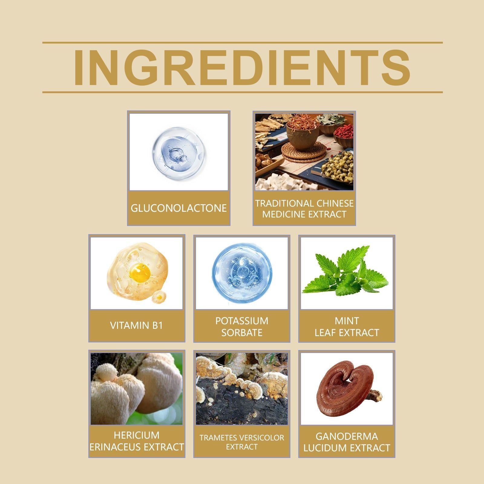 Boost Immunity with Mushroom Complex, Gentle Body Care Drops for Stress Relief ,60ml