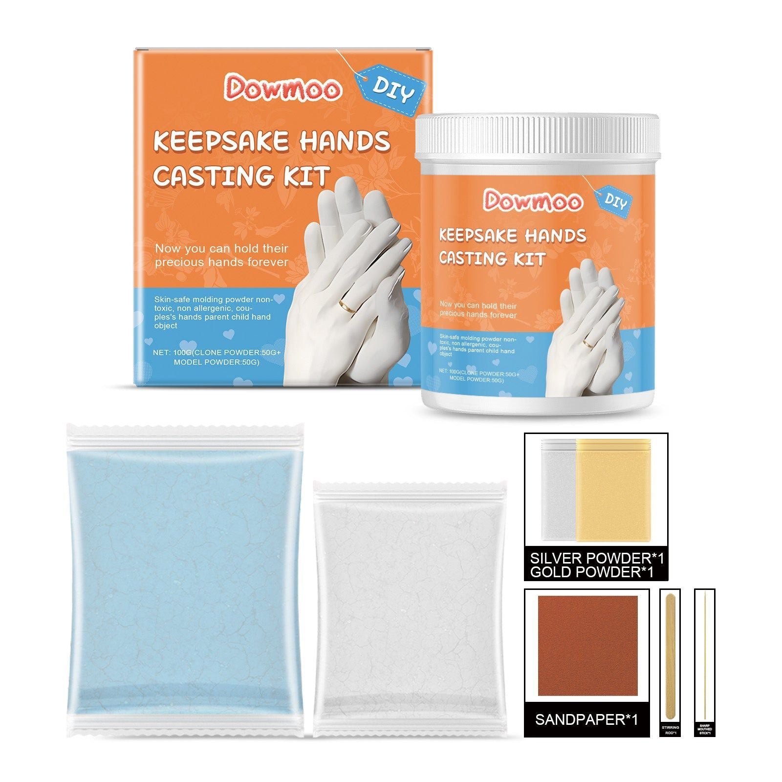Create Stunning 3D Plaster Models, Hand Casting Kit for Memorable Keepsakes ,1set