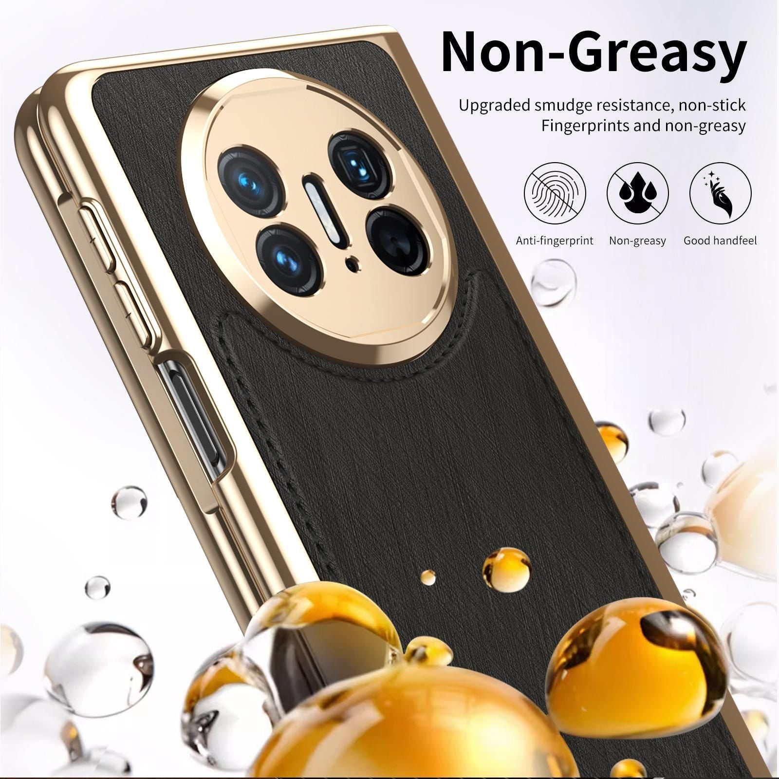 Plating Silver Brocade Case For Huawei Mate X5