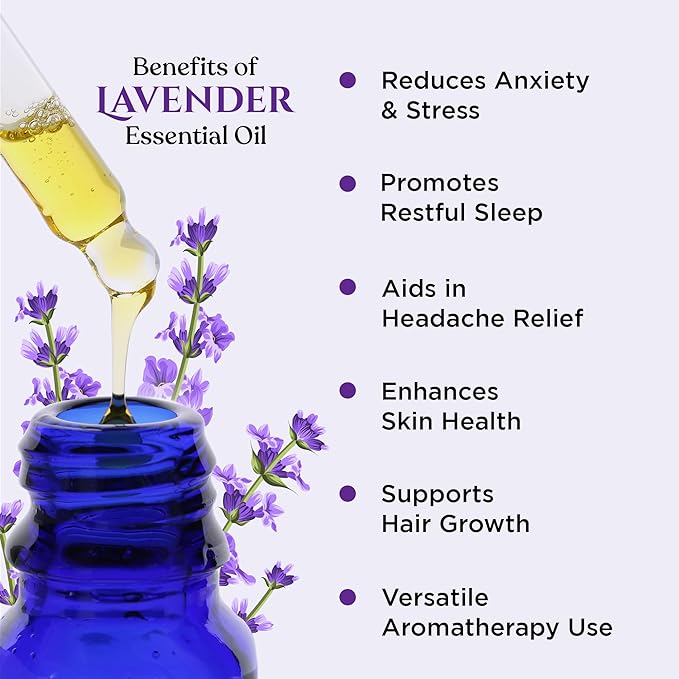 Rey Naturals Lavender Essential Oil for Hair,Skin|100% Pure Lavender Oil with Natural Lavandula Angustifolia Extract 15 ml
