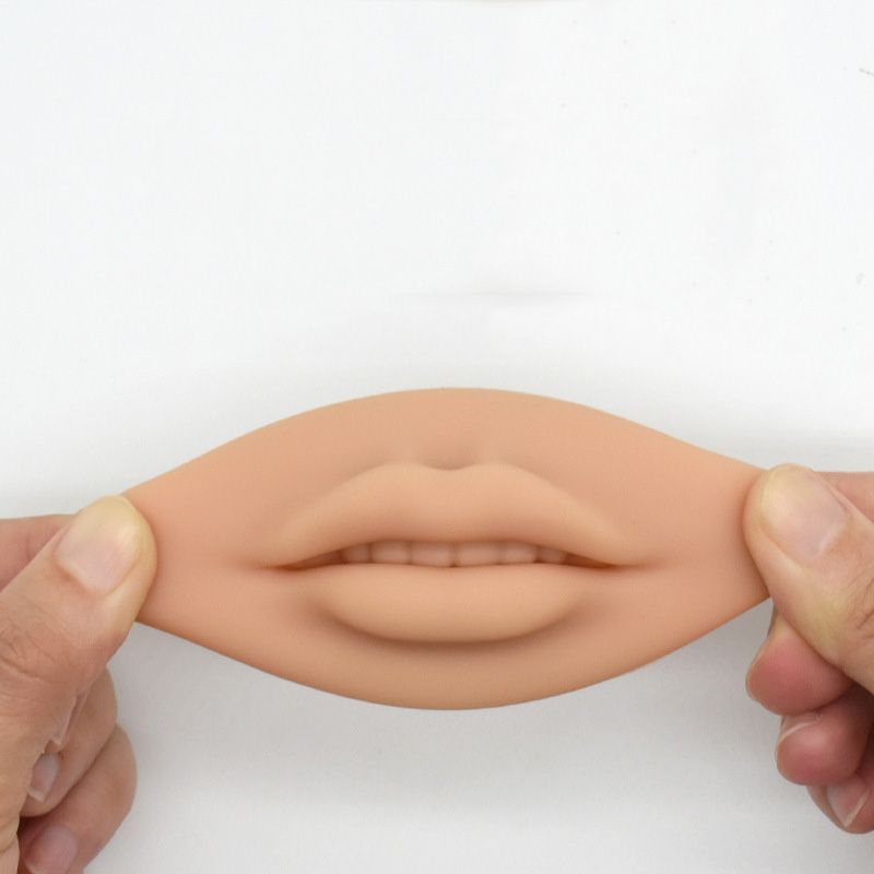 Open Mouth 3D Lip Best Practice Silicone Skin With Teeth Makeup Lip Mannequin