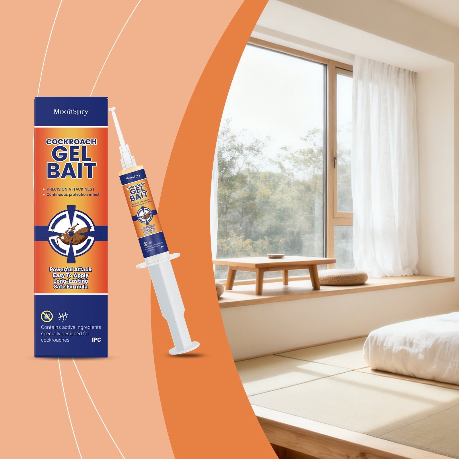 Effective Cockroach Gel Bait for Household Cleaning, Eco-Friendly Pest Control, Safe and Portable ,1pcs