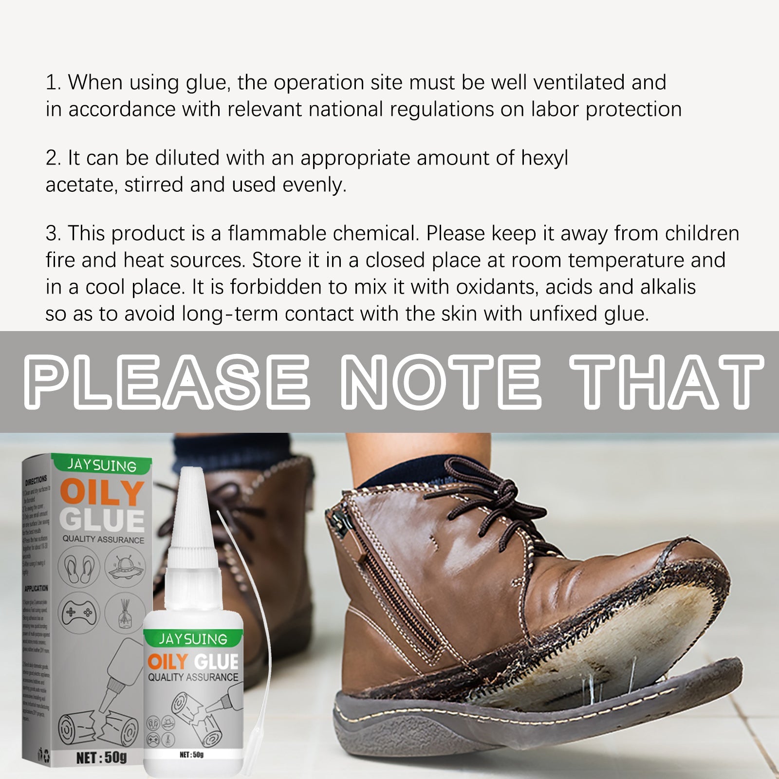 Casting Adhesive, Waterproof Strong Bond for Plastic Metal Repair, Fast Cure ,50g