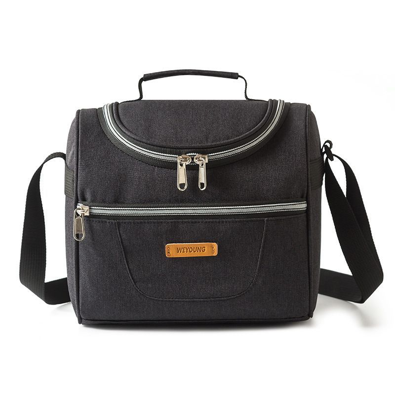 Waterproof Insulated Lunch Bag with Shoulder Strap Large Capacity Thermal Food Tote for Work and School