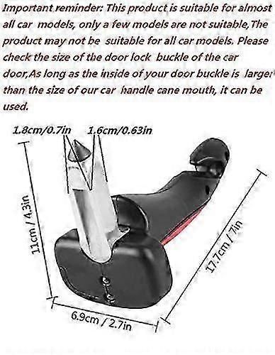 Car Mobility Assist Handle with LED Flashlight - Seatbelt Cutter & Window Breaker Emergency Tool for Standing Support
