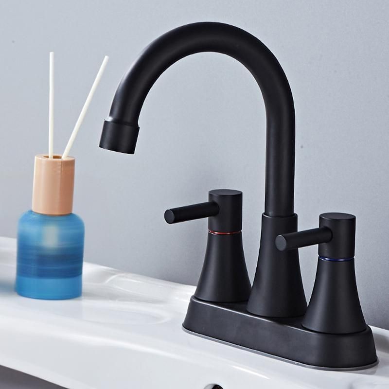 Dual Handle Bathroom Sink Faucet Black A3