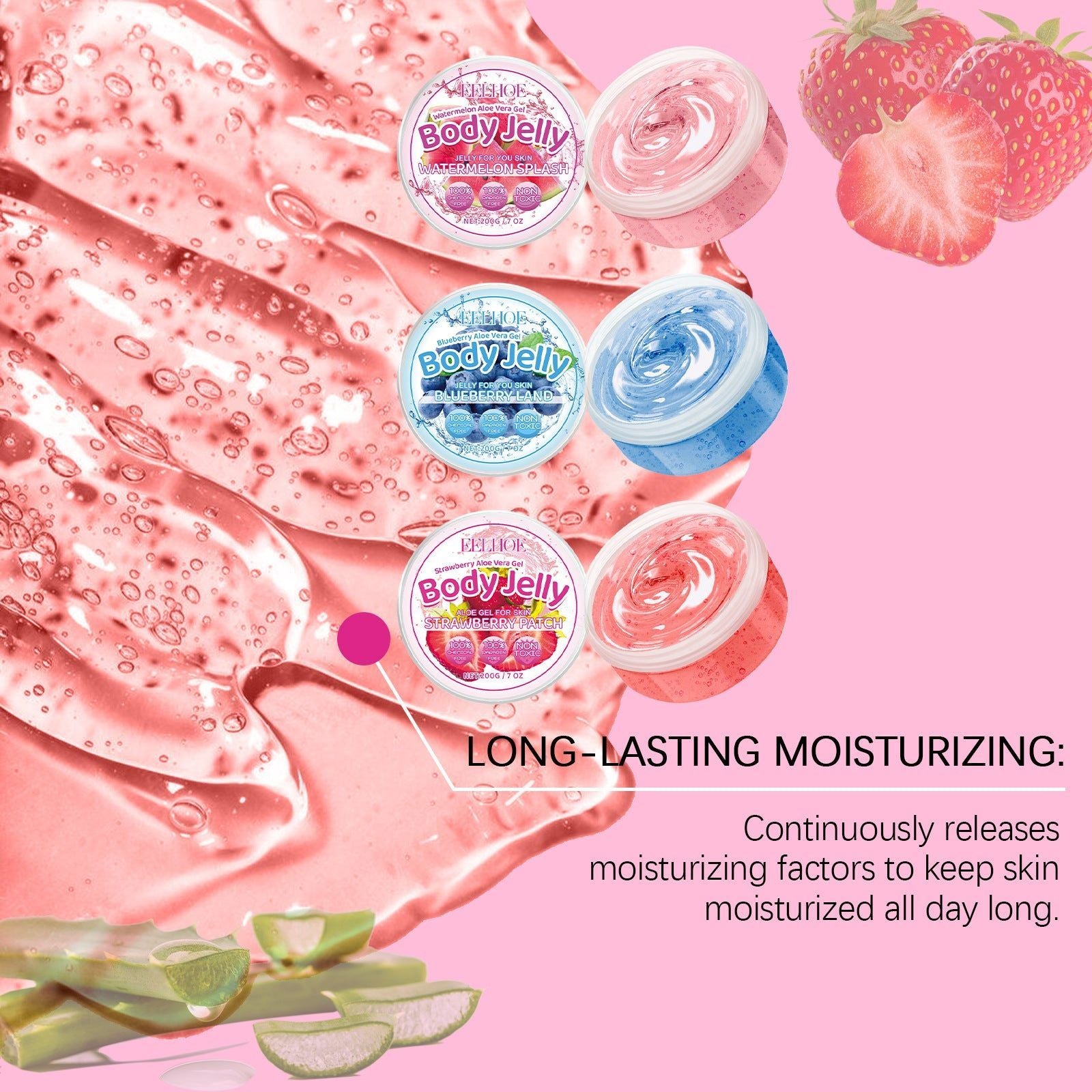 Body Care Gel, Moisturizing, Oil Control, Refreshing Aloe Vera, Skin Hydration ,200g