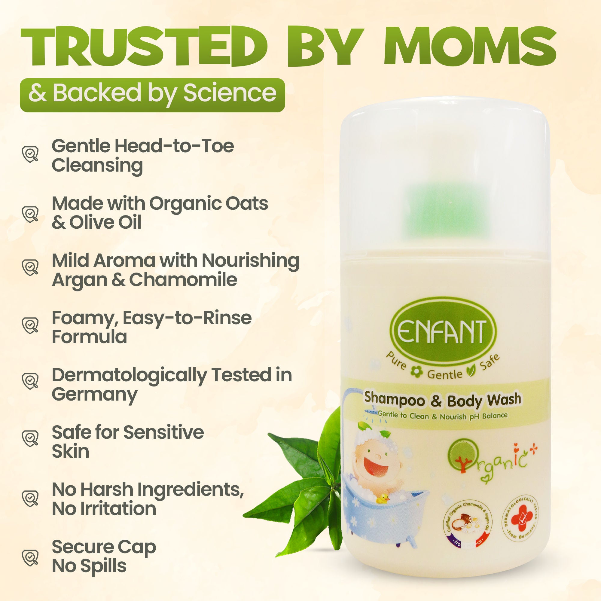 ENFANT Organic Plus Shampoo & Body Wash 300ml