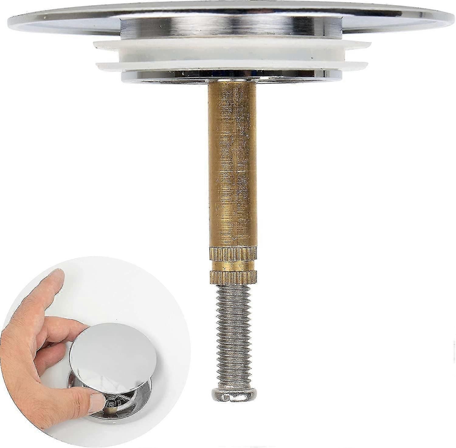 Universal 70mm Double Seal Brass Adjustable Bath Drain Stopper